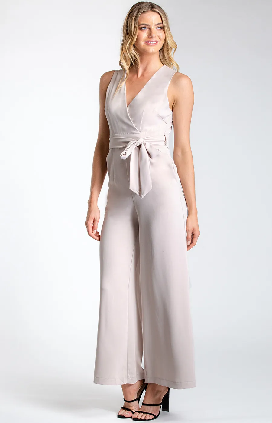 Thick Strap Jumpsuit with Belt Detail (SJP417A)