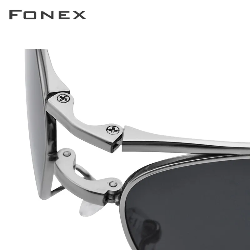 Titanium Folding Classic Aviation Sun Glasses