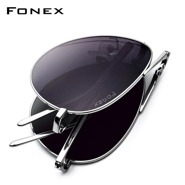 Titanium Folding Classic Aviation Sun Glasses