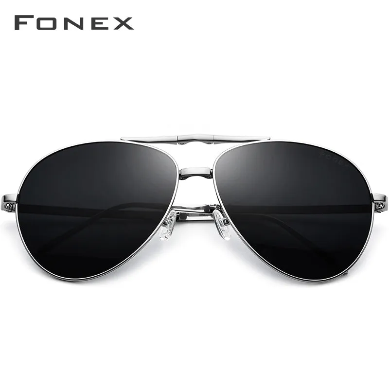 Titanium Folding Classic Aviation Sun Glasses