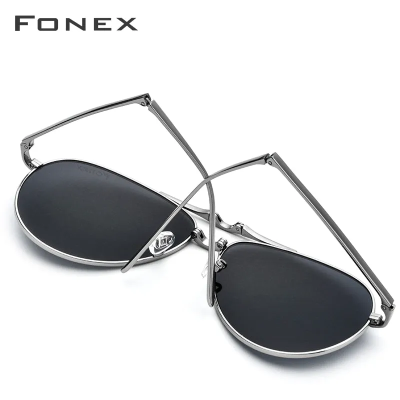 Titanium Folding Classic Aviation Sun Glasses