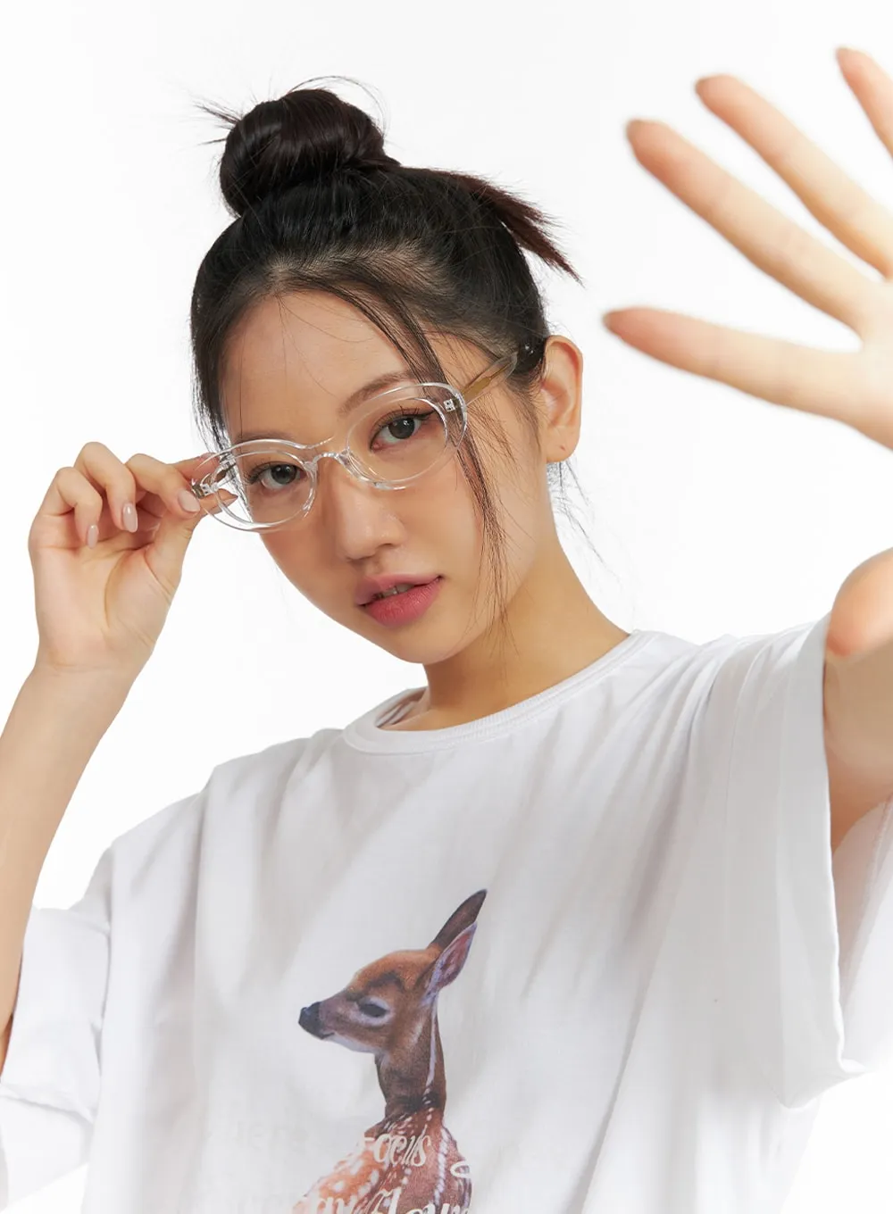 Transparent Frame Glasses IF421