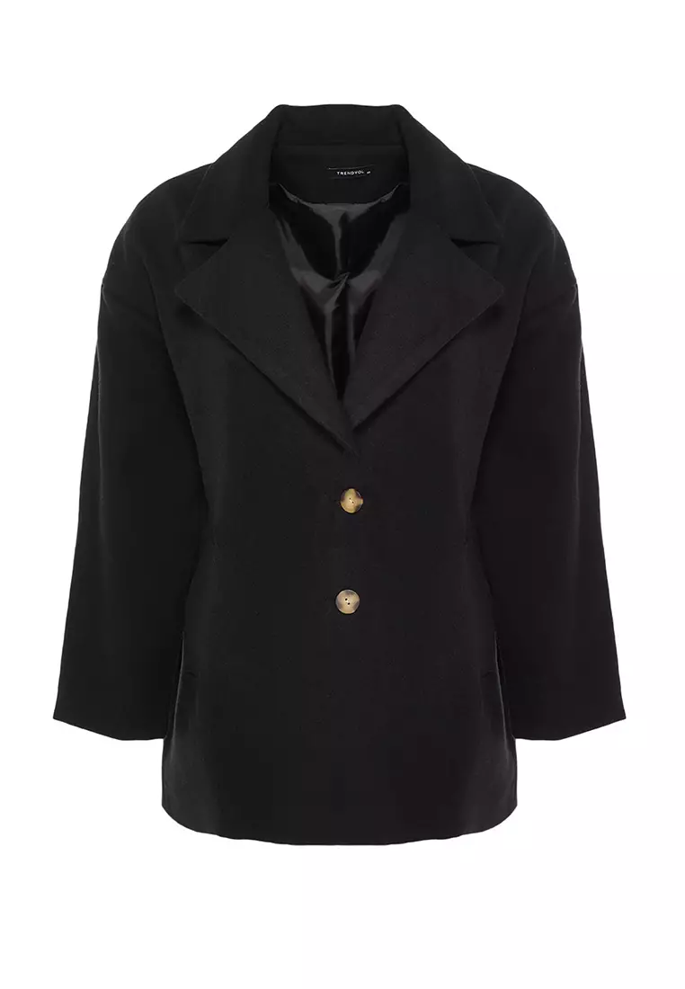 Trendyol Plus Size Buttoned Coat