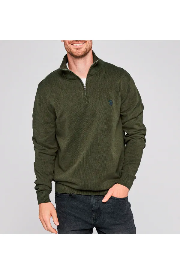 U.S. POLO ASSN. Half-Zip Knit Brison Forest