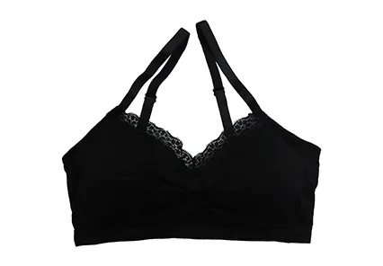 V Neck Lace Bra by Coobie in Black, Full Size