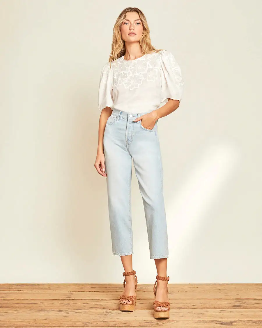 VERONICA BEARD Kamryn Eyelet Top