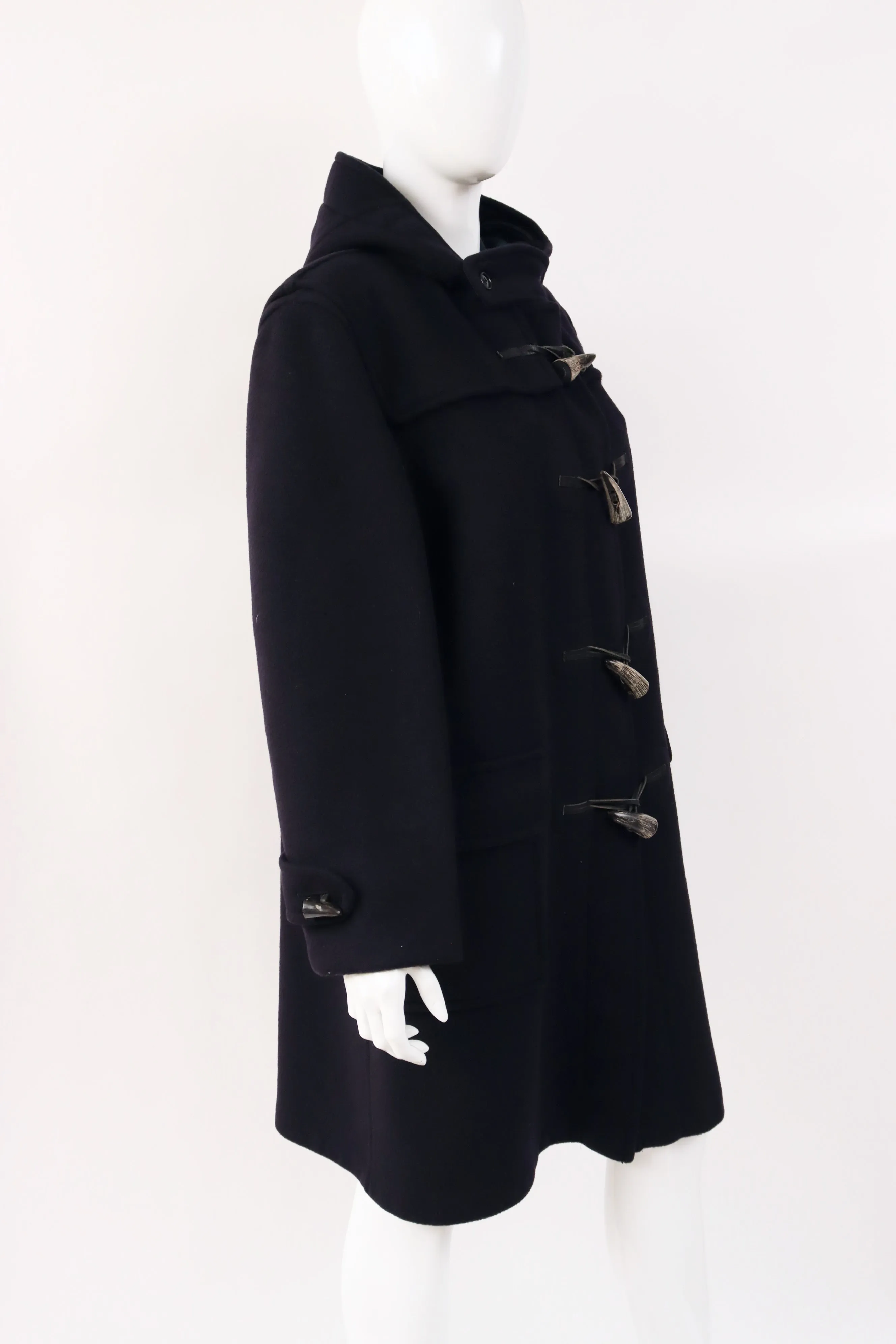 Vintage 80's GLOVERALL English Navy Wool Duffle Coat