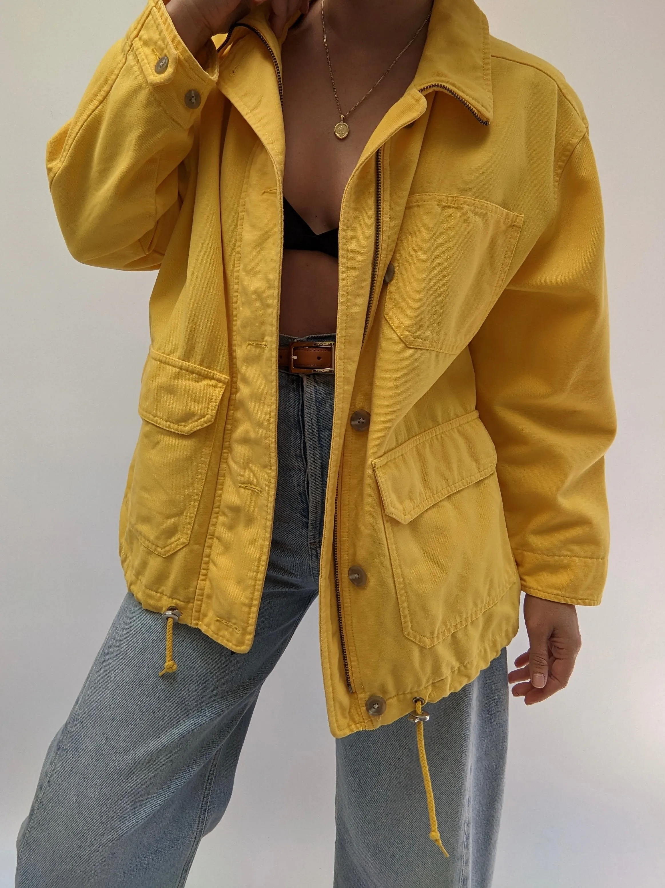 Vintage Canary Cotton Canvas Chore Jacket