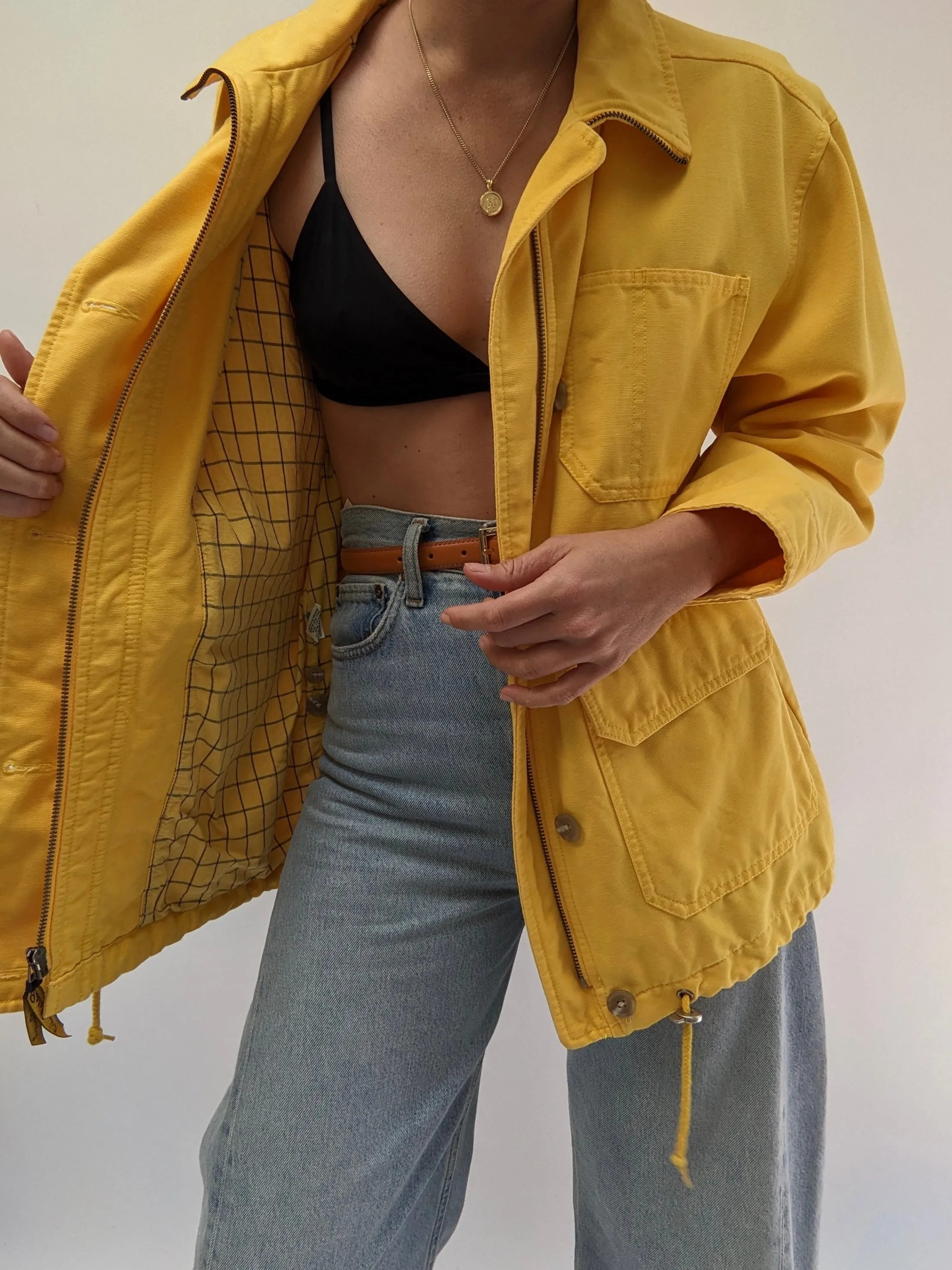 Vintage Canary Cotton Canvas Chore Jacket