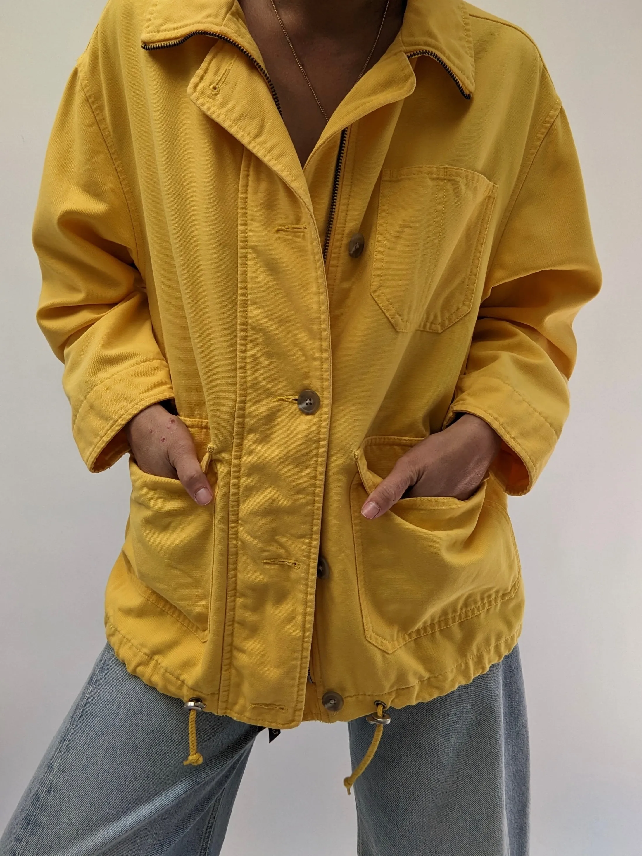 Vintage Canary Cotton Canvas Chore Jacket