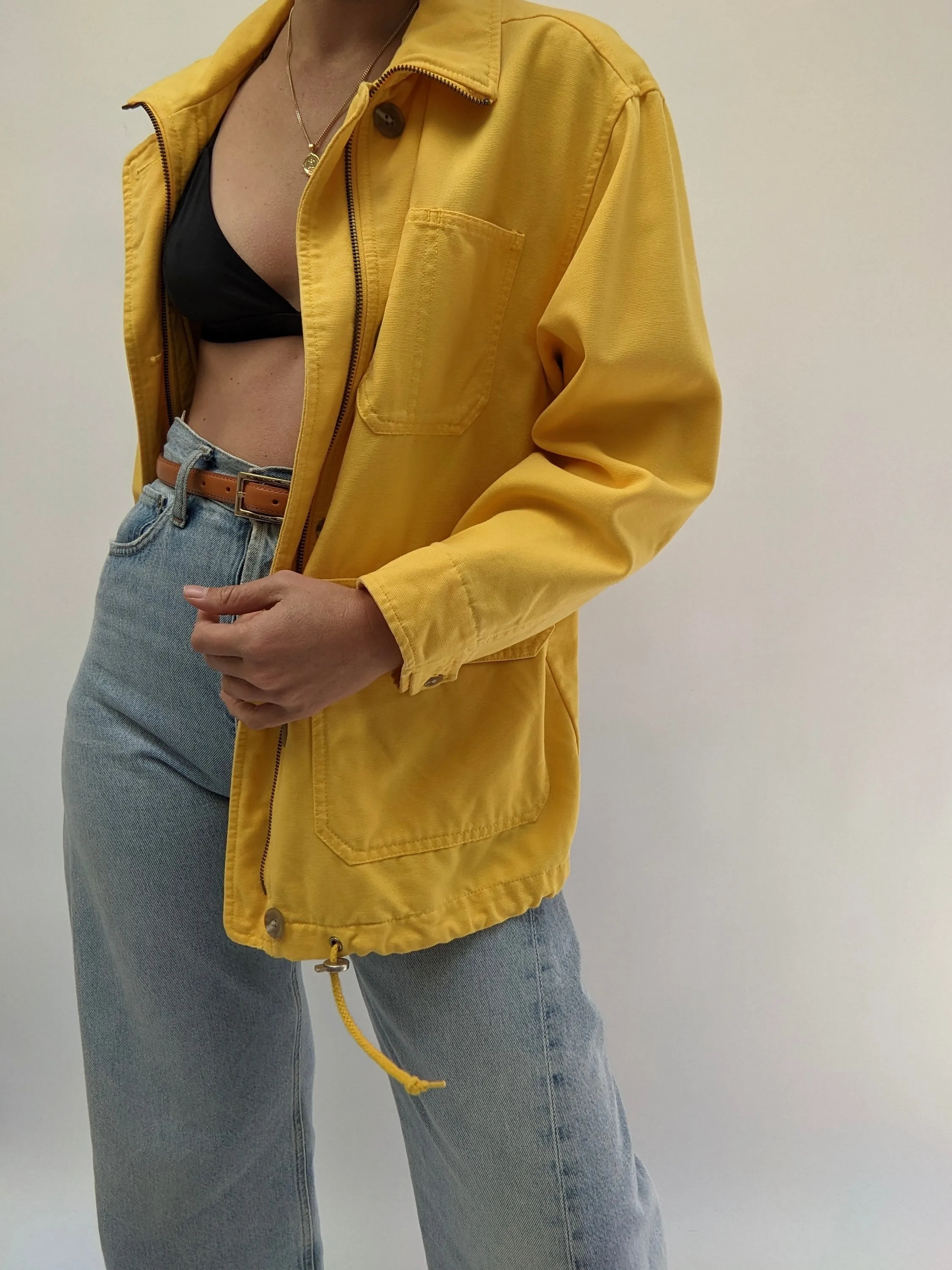 Vintage Canary Cotton Canvas Chore Jacket