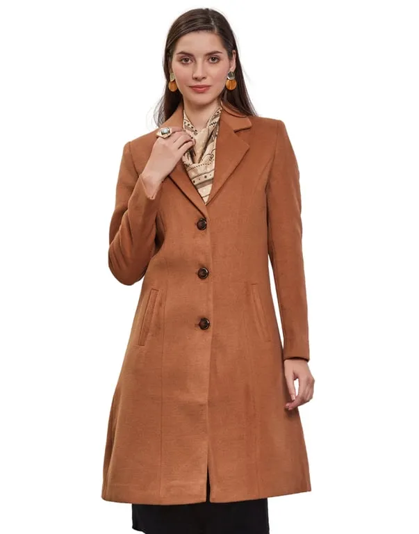 Women Coat Tan Color