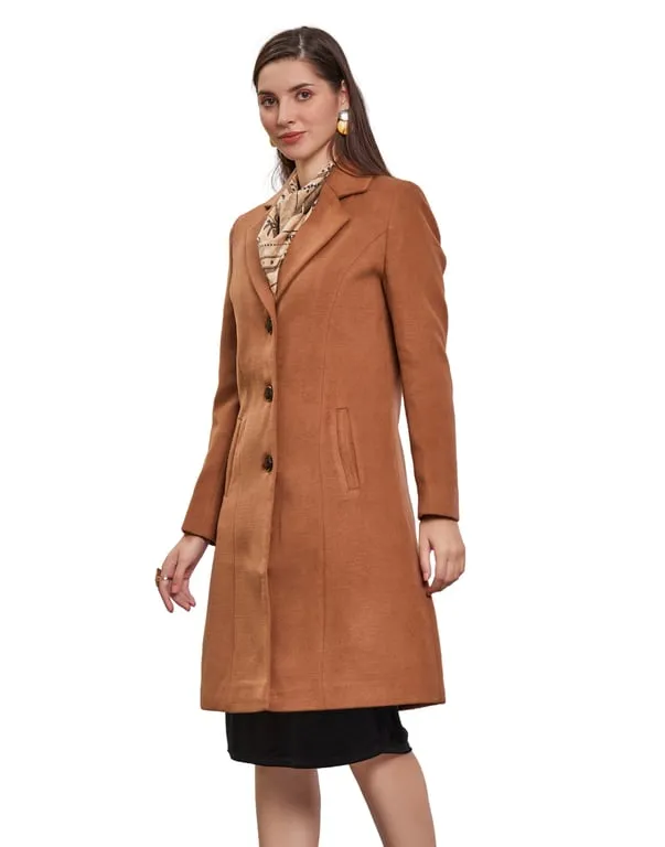 Women Coat Tan Color