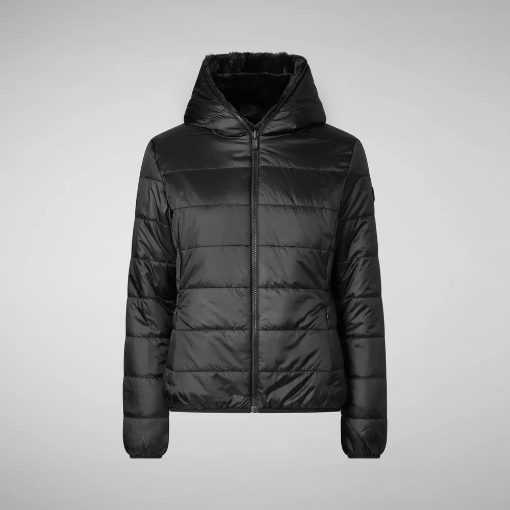 Women's Laila Reversible Hooded Jacket In Black