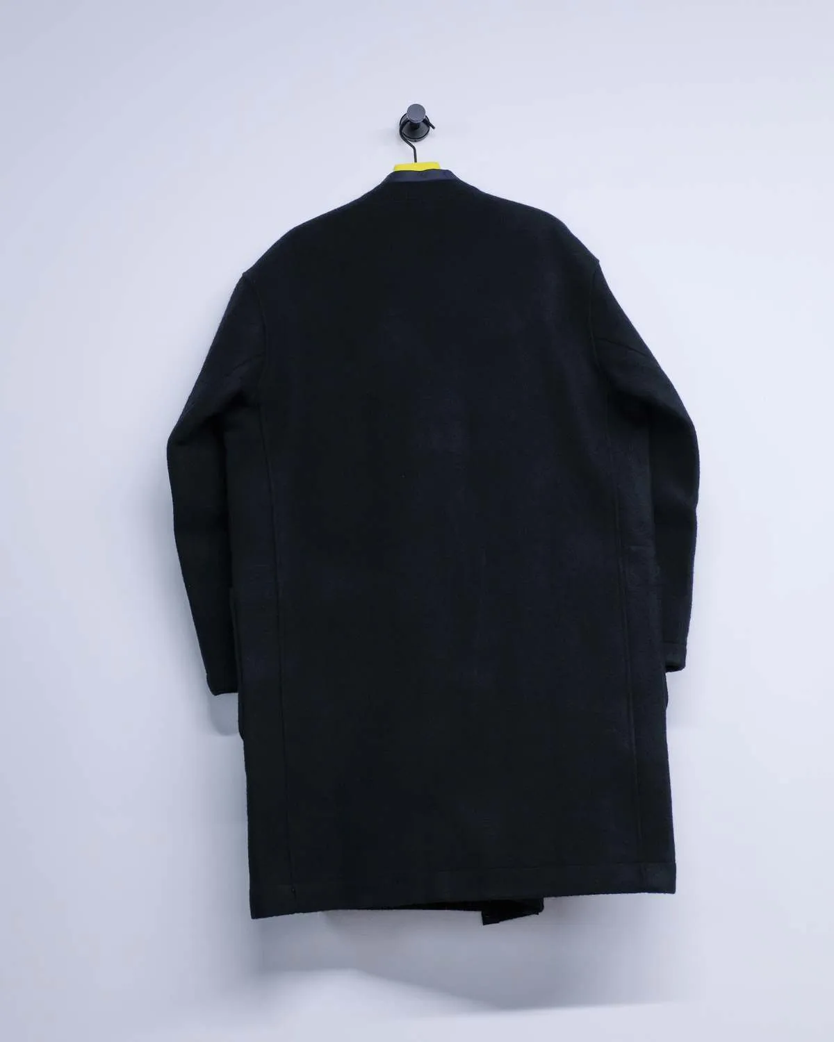 Wool Blanket Unlined Kiffle Coat - Black