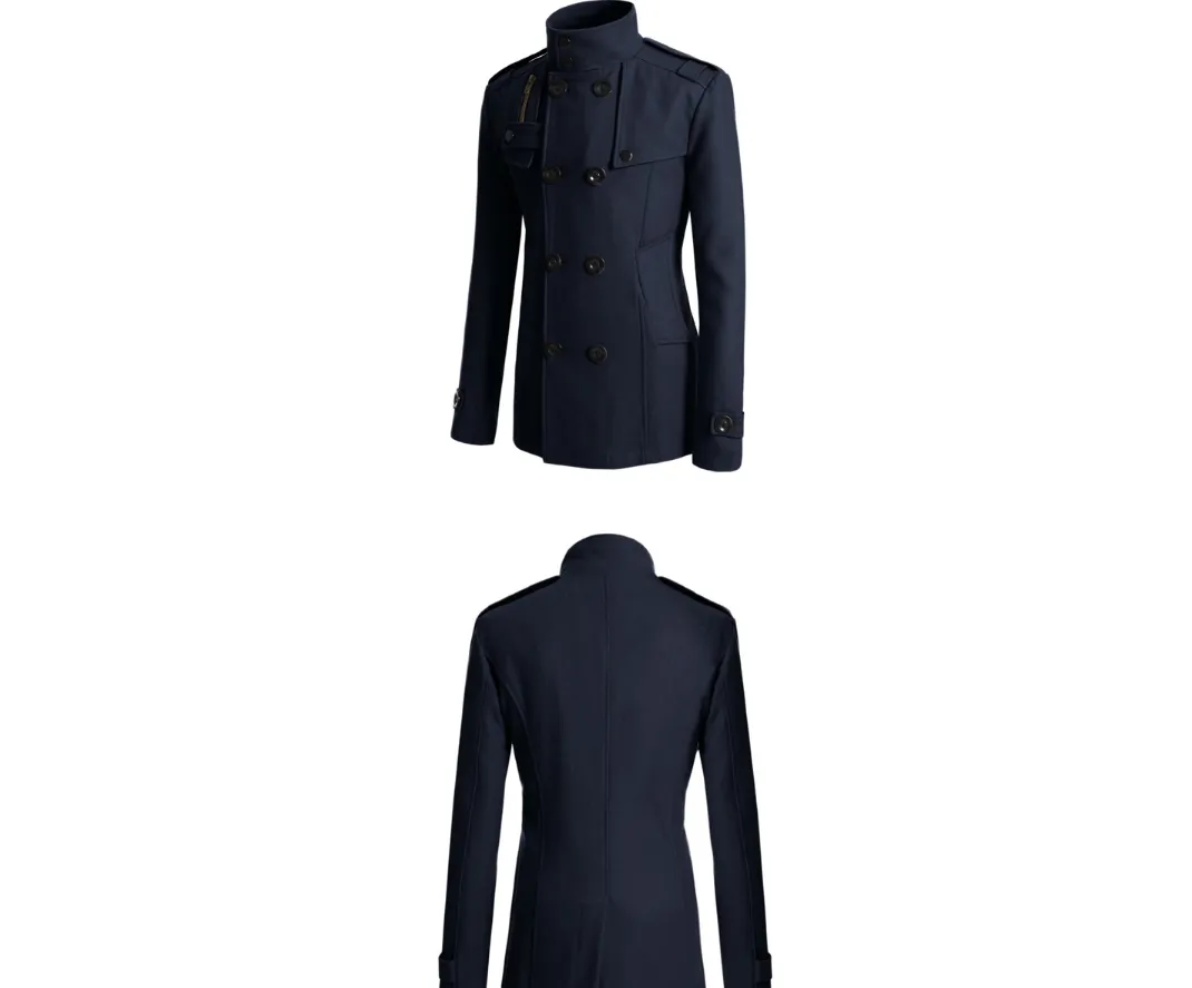 woolen trench coat Men's