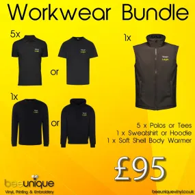 Workwear Bundle 33 | Bee Unique | Polos, Hoodies & Softshell