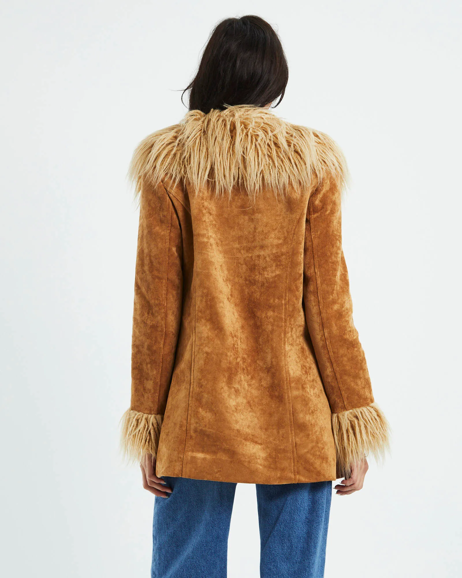 Wrangler Shag Coat Toffee Tan