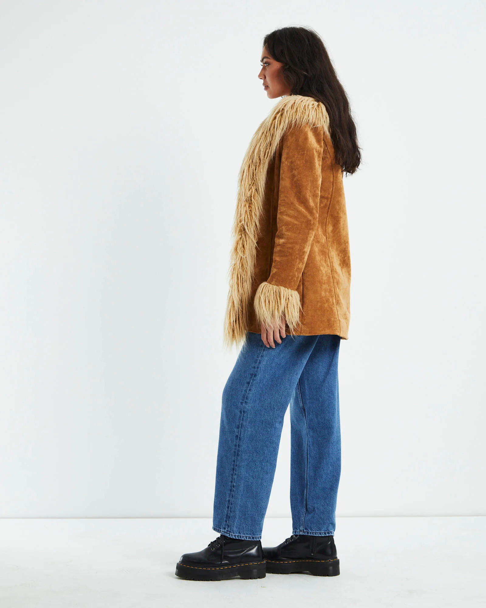 Wrangler Shag Coat Toffee Tan