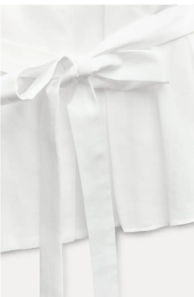 ZARA  |BELTED PLEATED SHIRT ZW COLLECTION